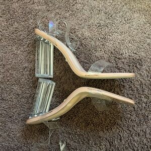 Clear high heels